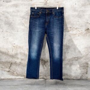 Banana Republic Men’s Jeans Dark Wash with Whiskering 34/32 Like New Straight